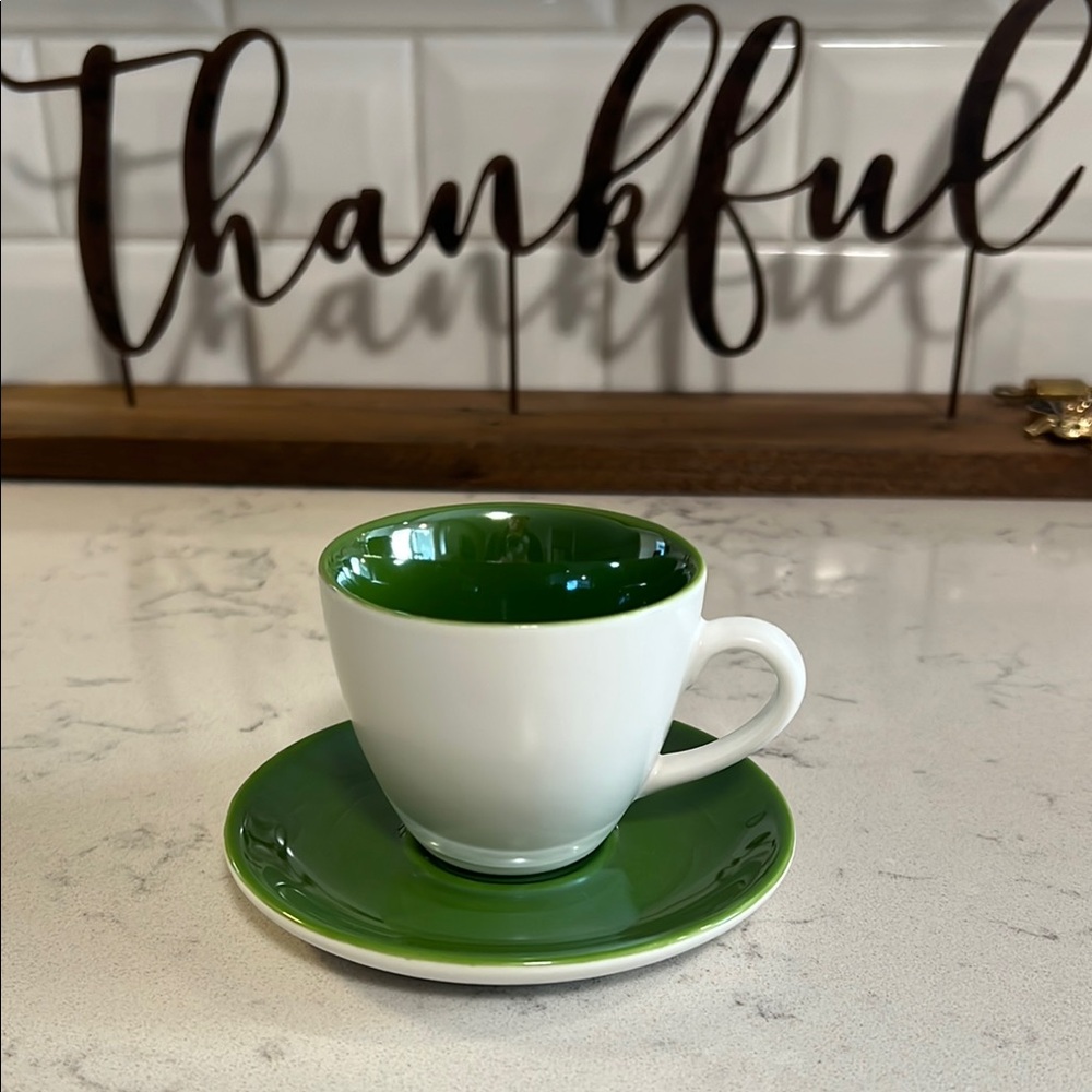 Starbucks espresso cup and saucer.